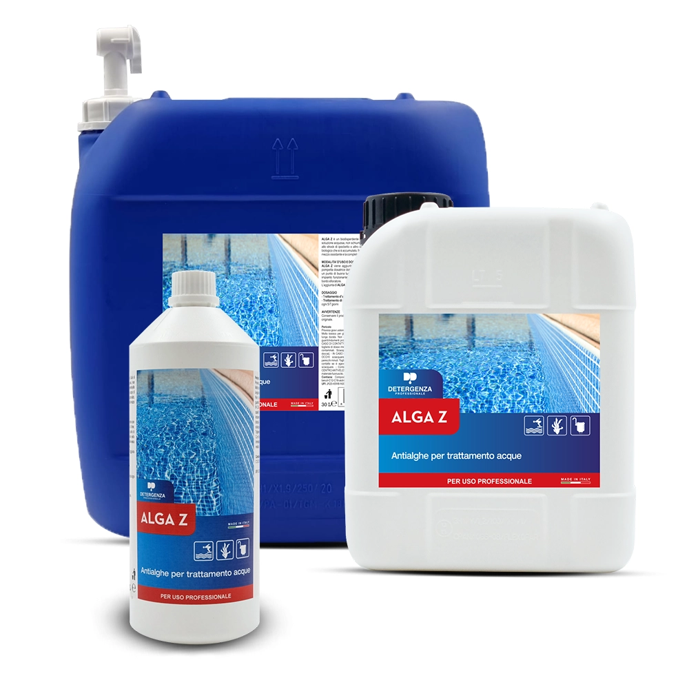Alga Z | Antialghe Concentrato per Trattamento Acque & Impianti di Raffreddamento | Detergenza Professionale