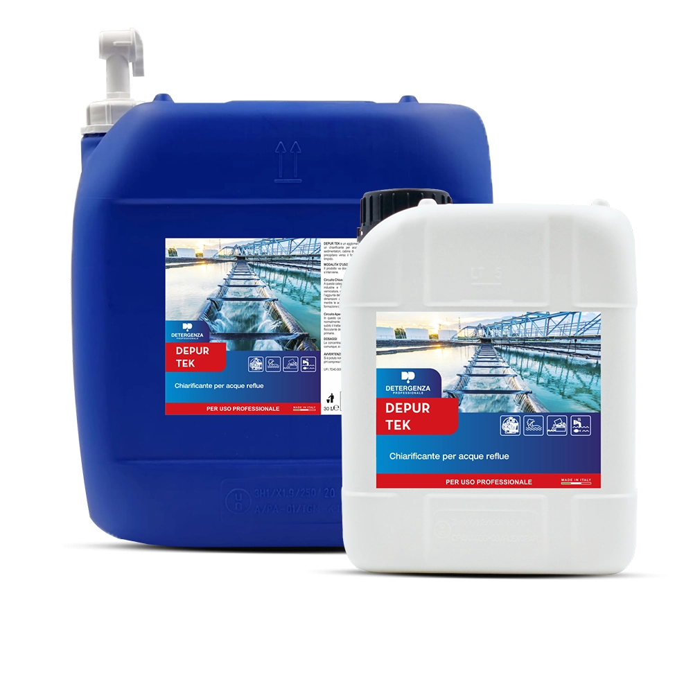 Depur Tek | Chiarificante & Flocculante Concentrato per Acque Reflue | Detergenza Professionale
