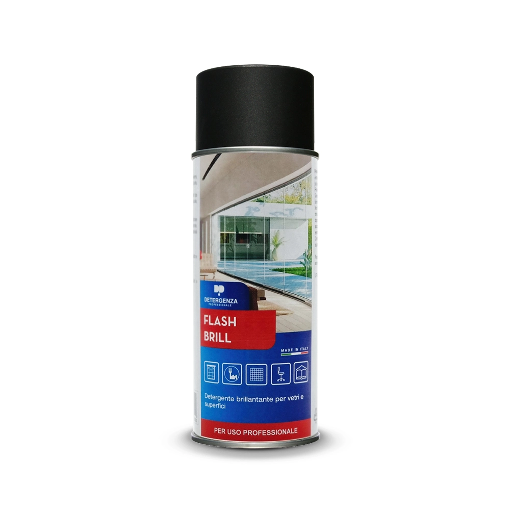 Detergente Brillantante per Vetri e Superfici Spray Flash Brill | Multiuso Professionale | Detergenza Professionale