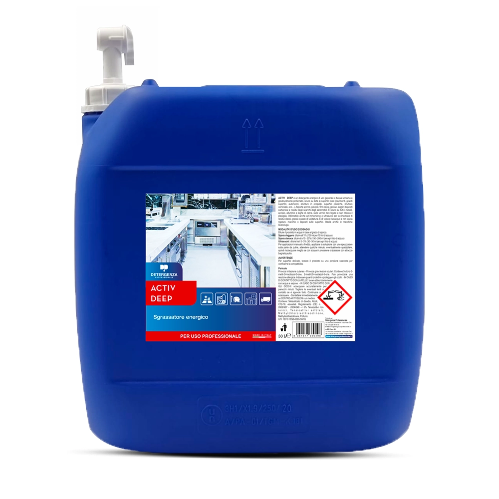 Detergenza Professionale Sgrassatore Energico Activ Deep Concentrato 30L
