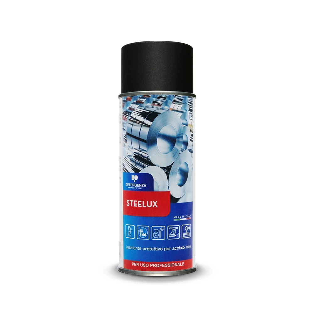 Detergenza Professionale Lucidante Protettivo per Acciaio Inox Spray Steelux