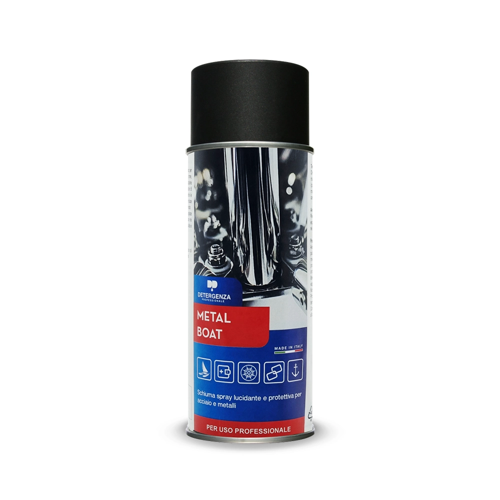 Detergenza Professionale Schiuma Spray Lucidante e Protettiva per Acciaio e Metalli Metal Boat